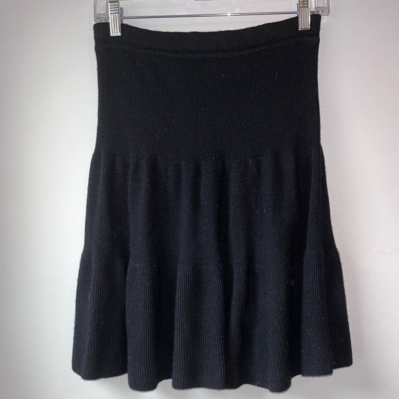 Alain Manoukian Vintage Drop Waist Wool Blend Ruffle Skirt - Picture 5 of 8